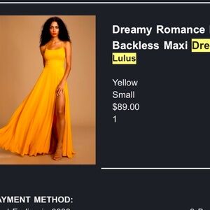NWT Yellow backless Maxi Dress prom evening party Lulus
